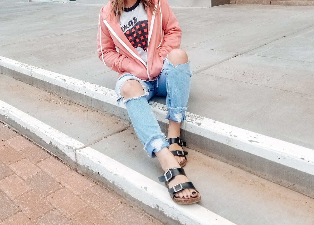 Pink Zip Up Hoodie